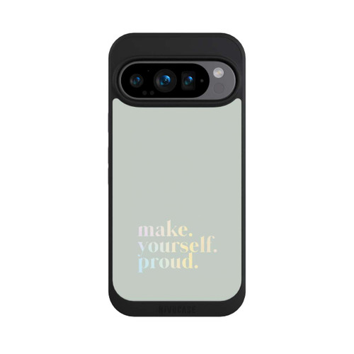 Google Pixel 9 Pro NIVOpure Make Yourself Proud Zitat-Minze und Farbverlauf