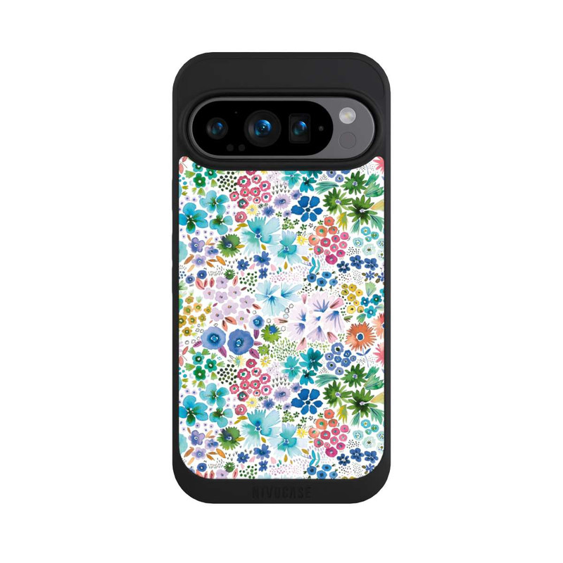 Pixel 9 Pro NIVOpure Kunstvolle kleine Frühlingsblumen blau