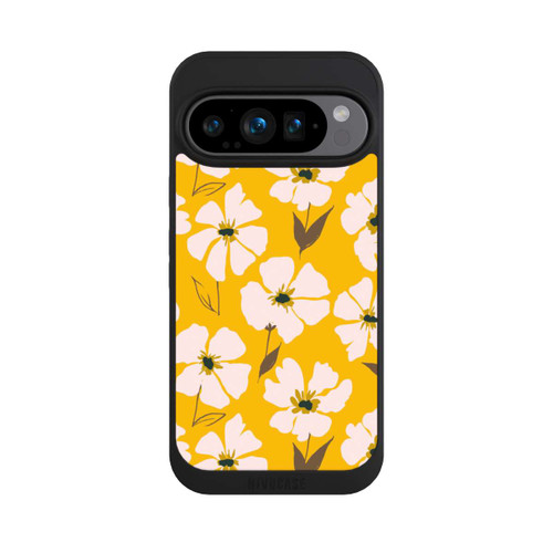 Google Pixel 9 Pro NIVOpure Blumenwiese auf Gelb Ocker