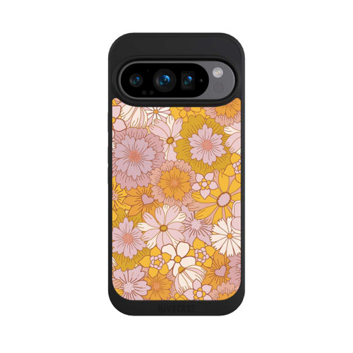 Google Pixel 9 Pro NIVOpure Retro Flower Walpaper Yellow