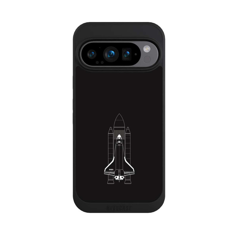 Pixel 9 Pro NIVOpure Space Shuttle Weiß auf Schwarz