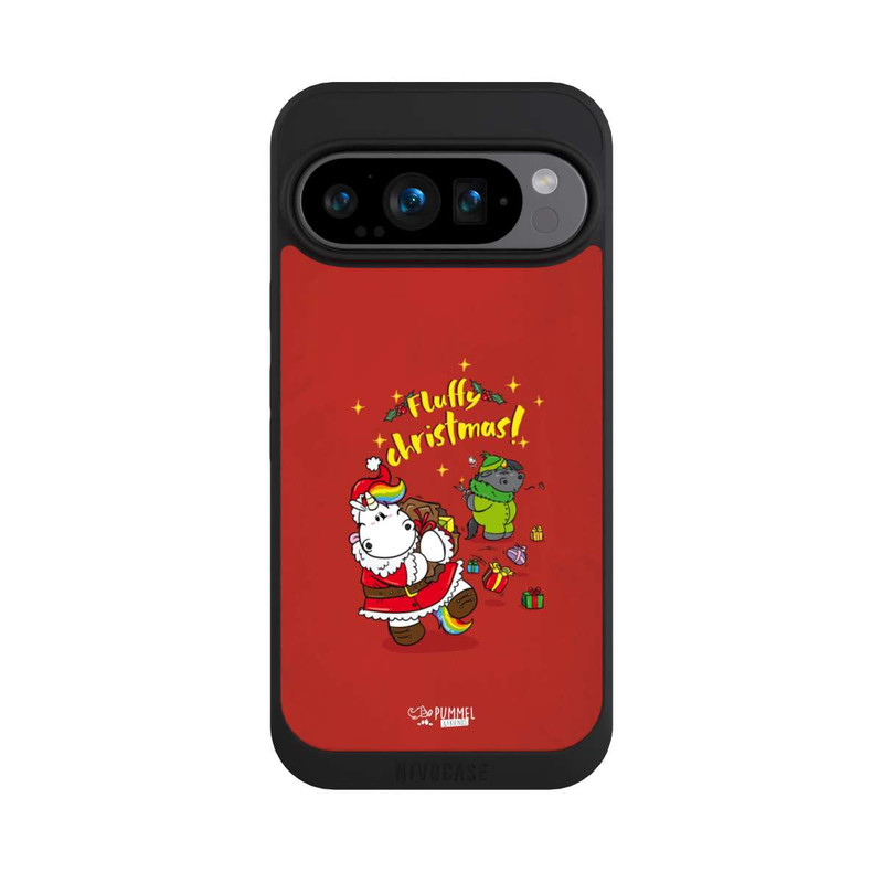 Pixel 9 Pro NIVOpure Pummeleinhorn Fluffy Christmas Rot