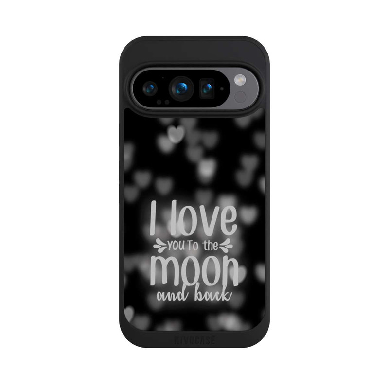 Pixel 9 Pro NIVOpure I Love You to The Moon And Back Black Hearts