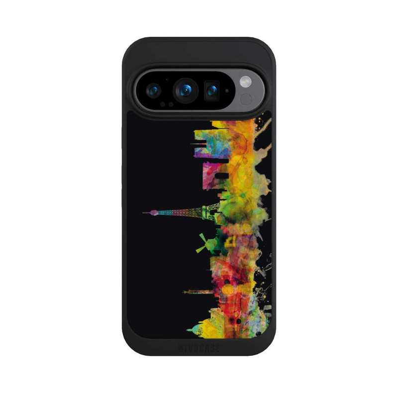 Pixel 9 Pro NIVOpure Paris Frankreich Skyline Schwarz