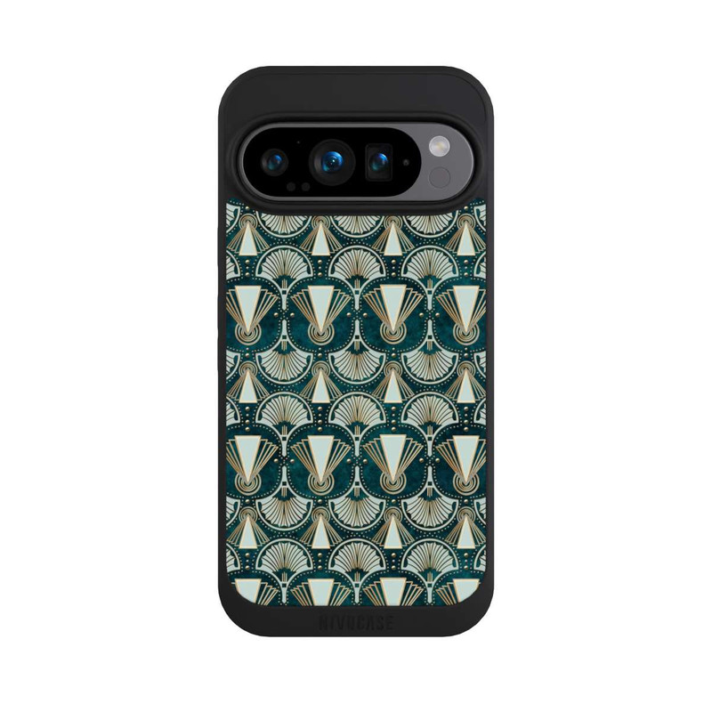 Pixel 9 Pro NIVOpure Art Deco Green Pattern