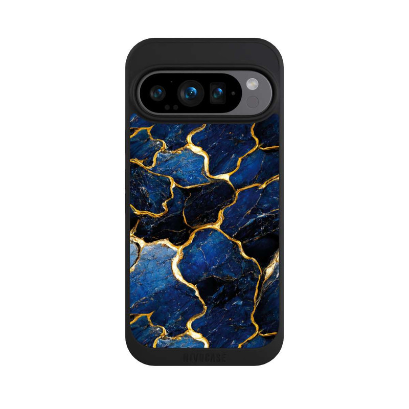 Pixel 9 Pro NIVOpure Blaue Marmor Gold Druck