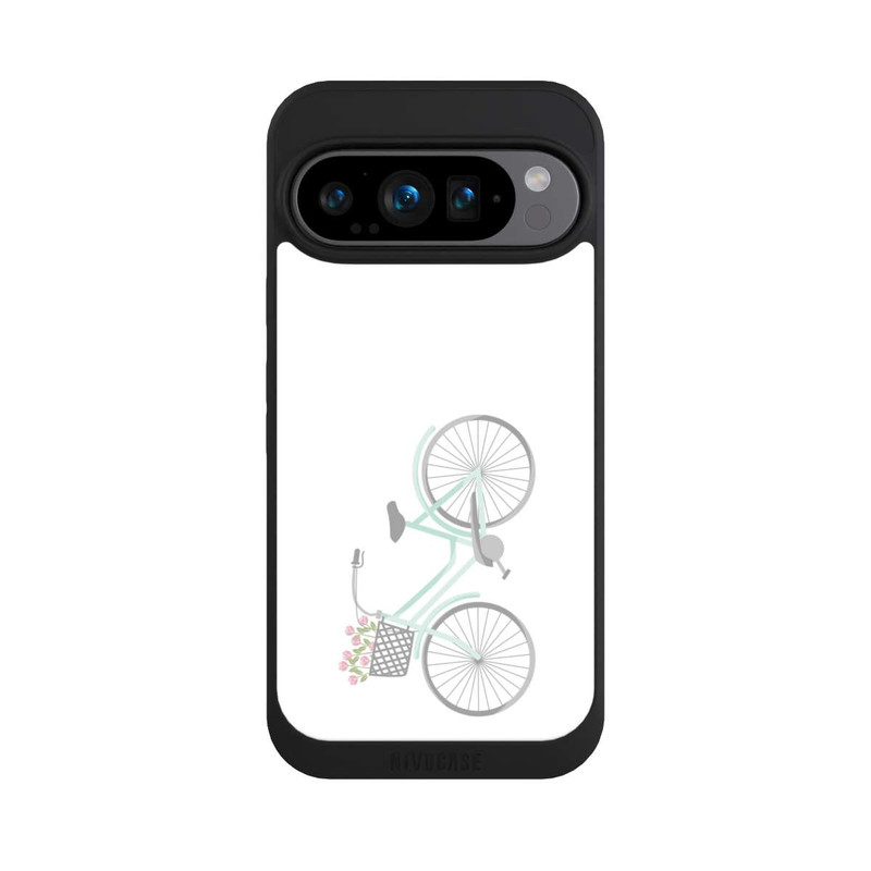 Pixel 9 Pro NIVOpure Retro Fahrrad weißer Hintergrund 