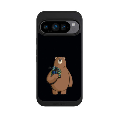 Google Pixel 9 Pro NIVOpure Der Bär mit dem Helm Schwarz