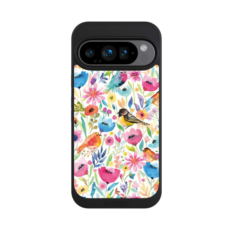 Pixel 9 Pro NIVOpure Wunderliche Vögel und Blumen