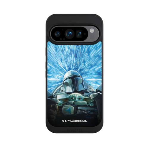 Google Pixel 9 Pro NIVOpure Grogu und Mando fliegen blau