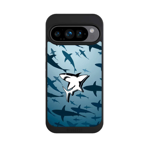 Google Pixel 9 Pro NIVOpure Haie Muster Blau
