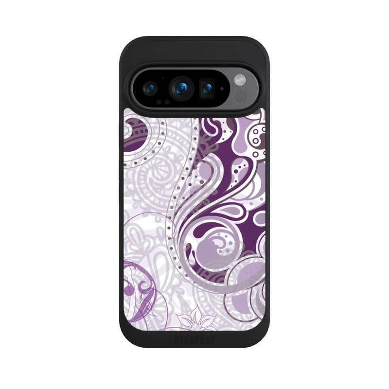 Pixel 9 Pro NIVOpure Lila und weißes Herbstmuster