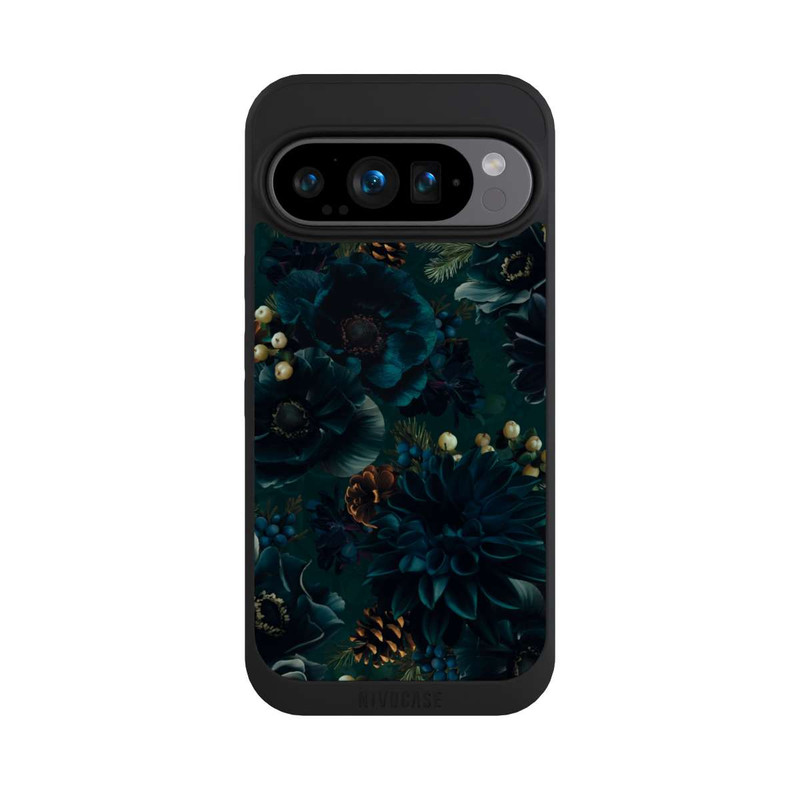 Pixel 9 Pro NIVOpure Blumenmuster Grün und Blau