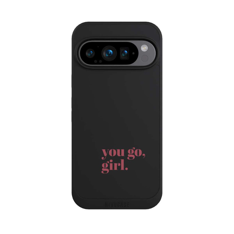 Pixel 9 Pro NIVOpure You Go Girl Rosa Transparent
