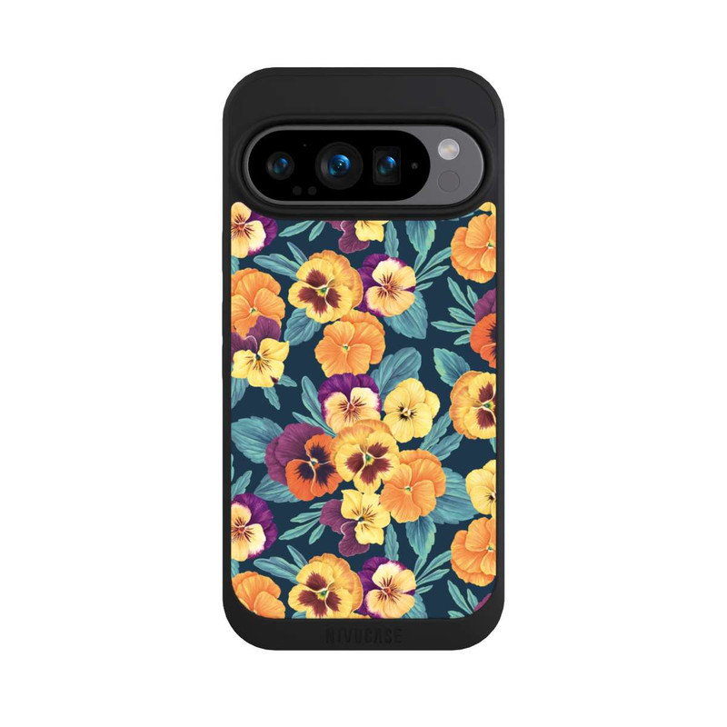 Pixel 9 Pro NIVOpure Pansies on Navy