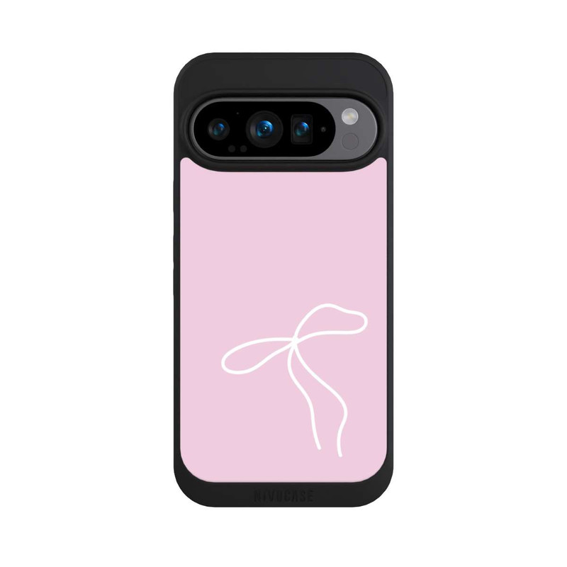 Pixel 9 Pro NIVOpure Trendy Schleife Weiß Rosa