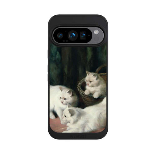 Google Pixel 9 Pro NIVOpure Three White Angora Kittens