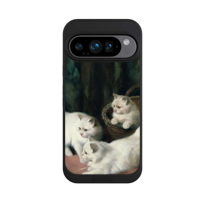 Pixel 9 Pro NIVOpure Three White Angora Kittens