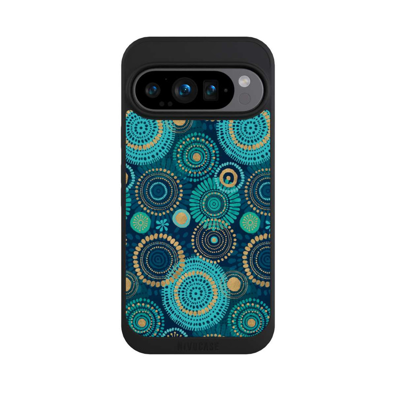 Pixel 9 Pro NIVOpure Blockprint India Teal Gold