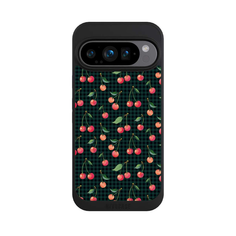 Pixel 9 Pro NIVOpure Cherries and Green Gingham