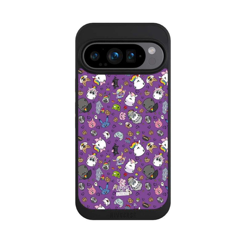 Pixel 9 Pro NIVOpure Muster Lila Hintergrund Pummeleinhorn