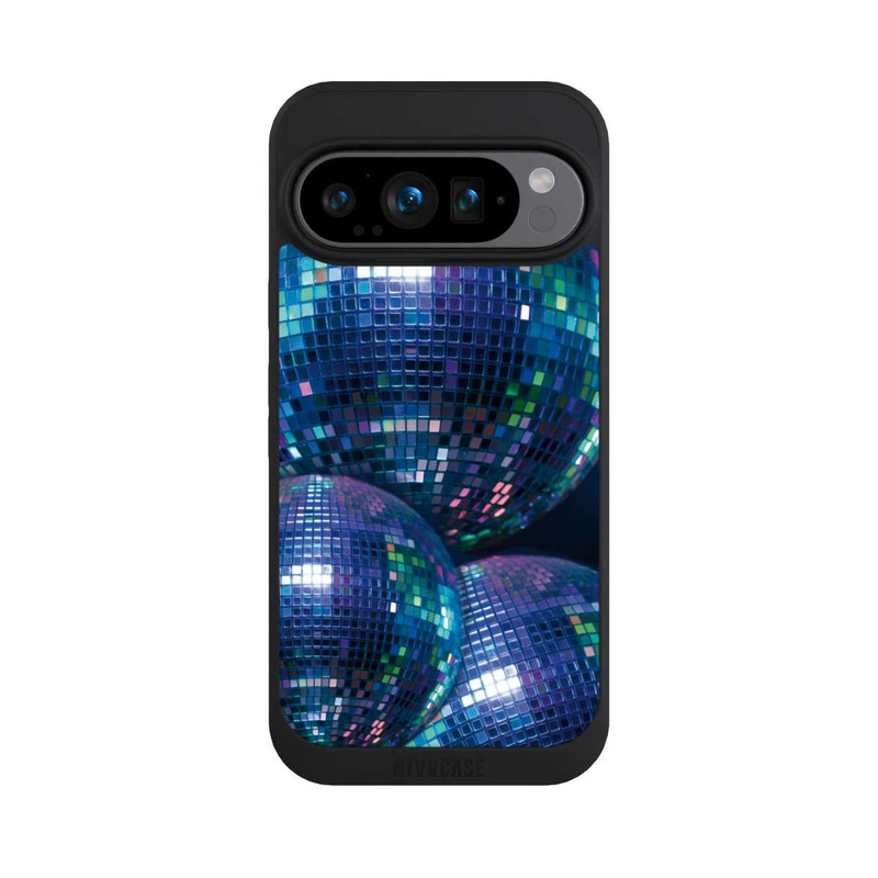 Pixel 9 Pro NIVOpure Discokugel Blau Schwarz Partytime mit KI