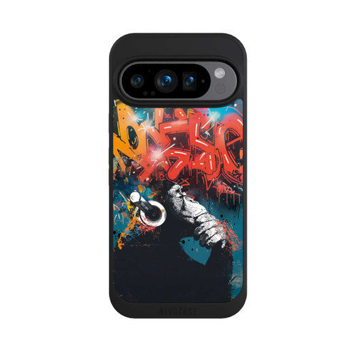 Google Pixel 9 Pro NIVOpure Affe Stereo Kopfhörer Graffiti Street Art