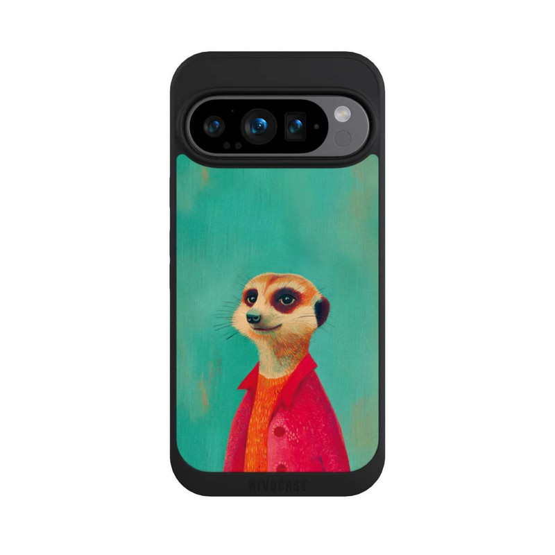 Pixel 9 Pro NIVOpure Erdmännchen Grün Illustration