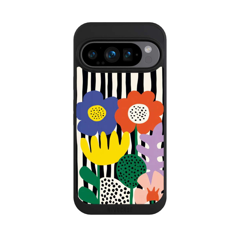Pixel 9 Pro NIVOpure Flowers Striped Background