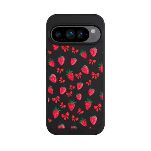 Google Pixel 9 Pro NIVOpure Strawberry Heart Ribbon Pattern Transparent