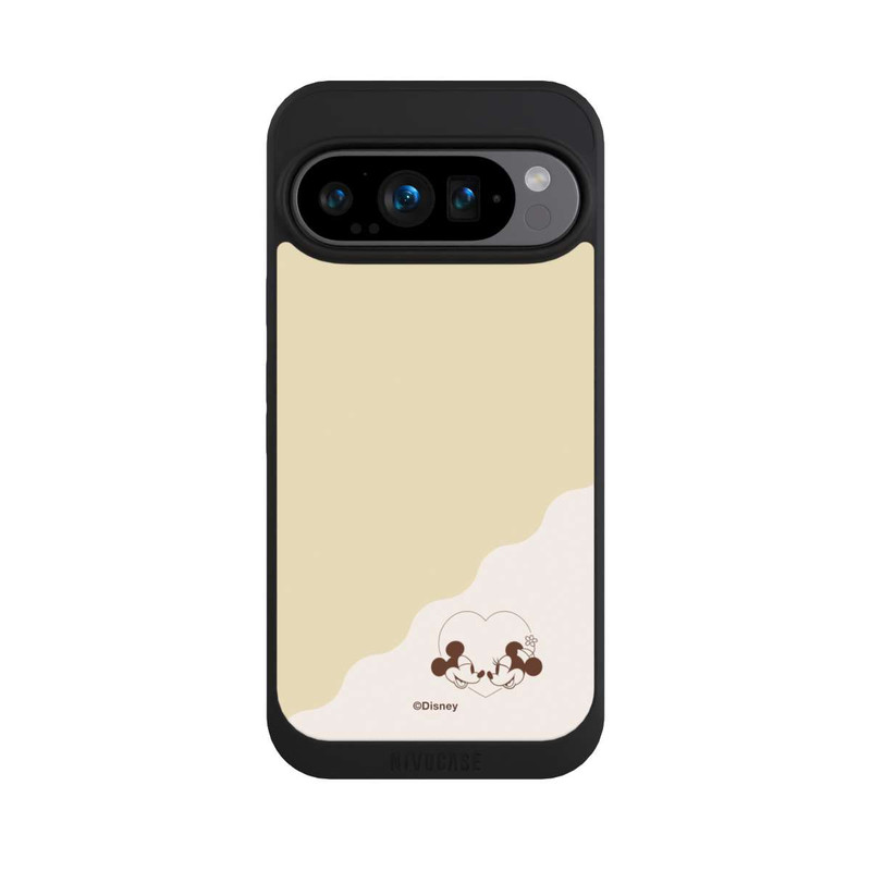 Pixel 9 Pro NIVOpure Mickey and Minnie Love Heart Beige