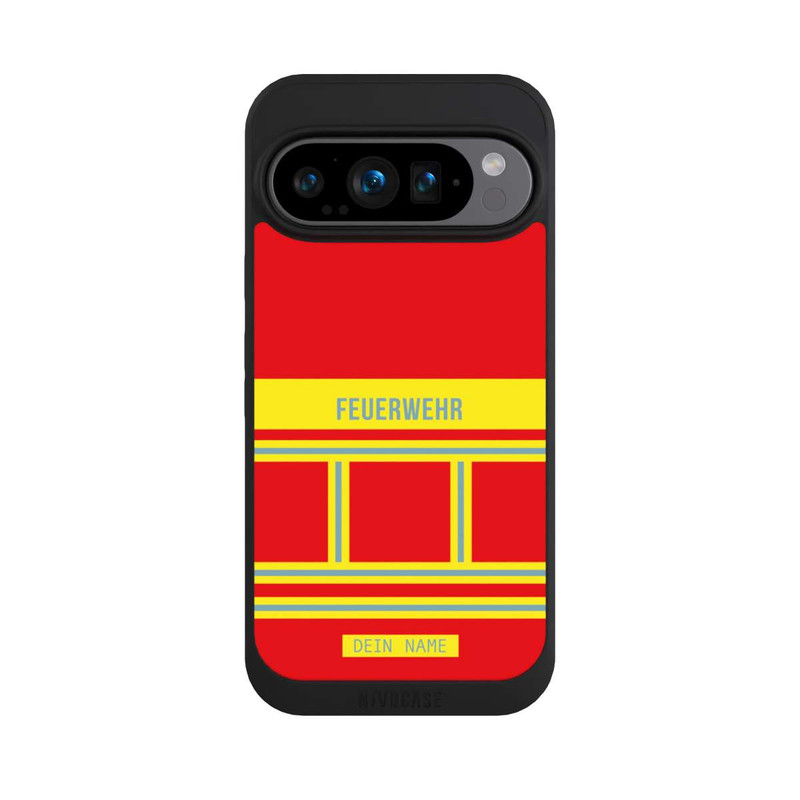 Pixel 9 Pro NIVOpure Feuerwehr Uniform Rot Personalisierbar