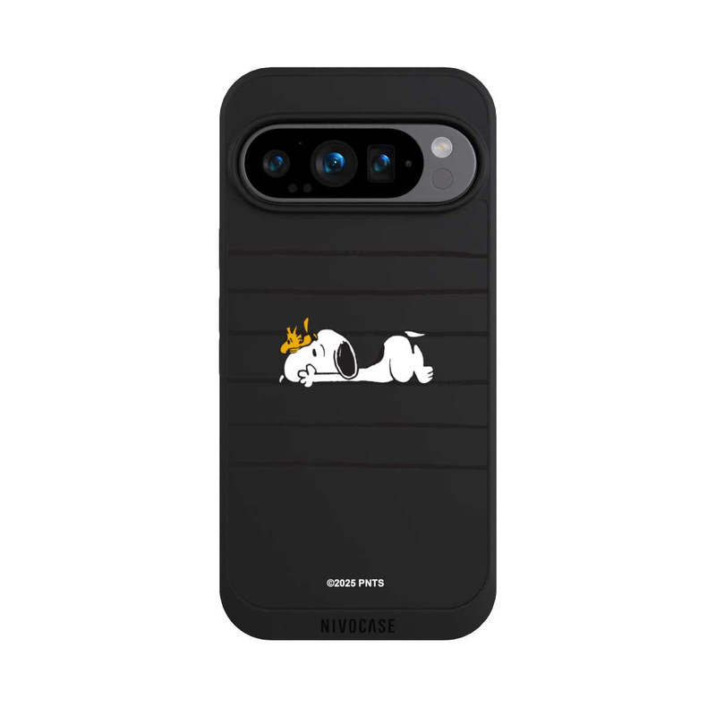 Pixel 9 Pro NIVOpure Snoopy Woodstock Streifen Peanuts Transparent