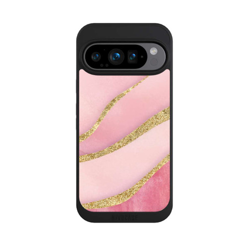 Google Pixel 9 Pro NIVOpure Pink Marble Goldprint Stripes