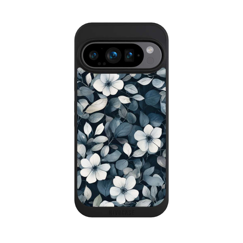 Pixel 9 Pro NIVOpure Blaue Negativblumen mit KI