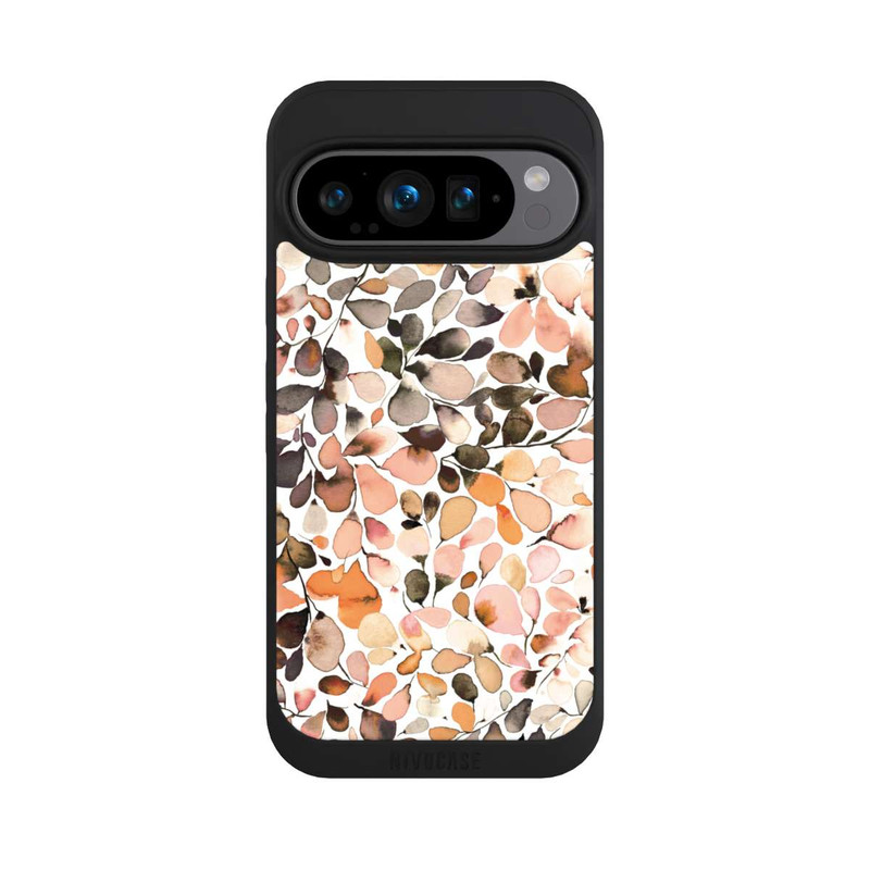Pixel 9 Pro NIVOpure Eukalyptus Aquarellblätter Dunkelbraun Herbst