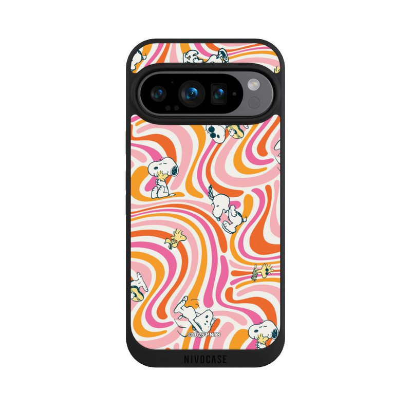 Pixel 9 Pro NIVOpure Peanuts Hippie Pattern Orange