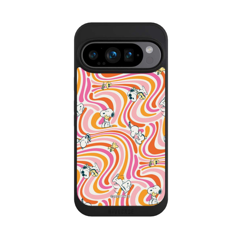 Pixel 9 Pro NIVOpure Peanuts Hippie Pattern Orange