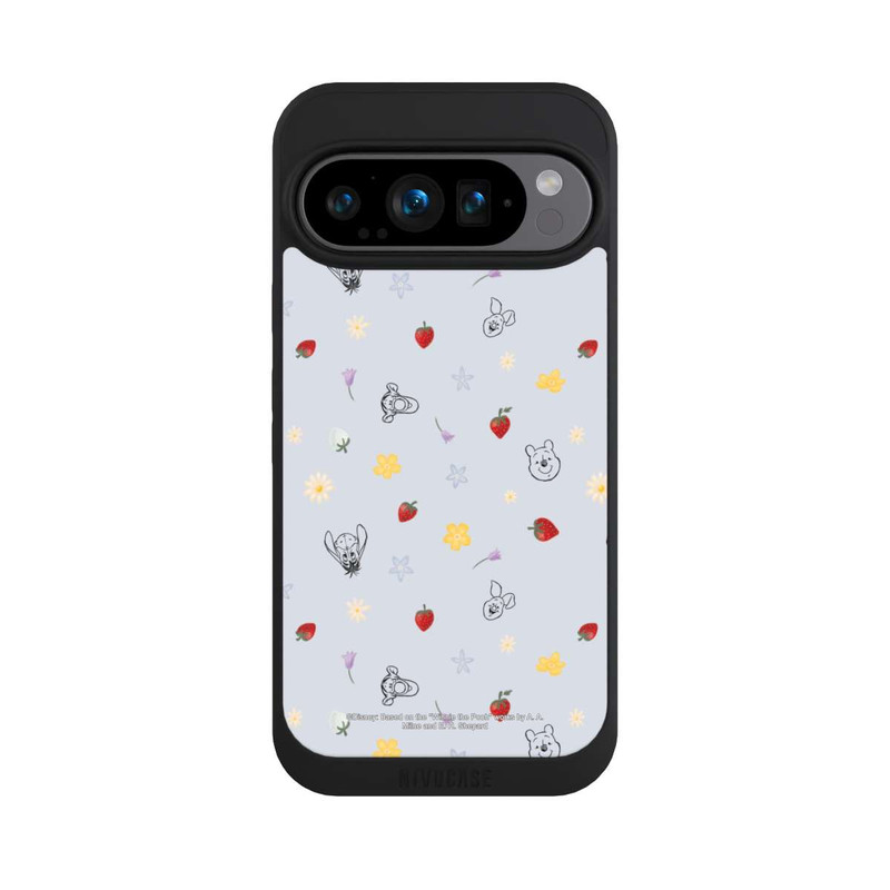 Pixel 9 Pro NIVOpure Winnie Puuh und Freunde Erdbeer Muster Blau