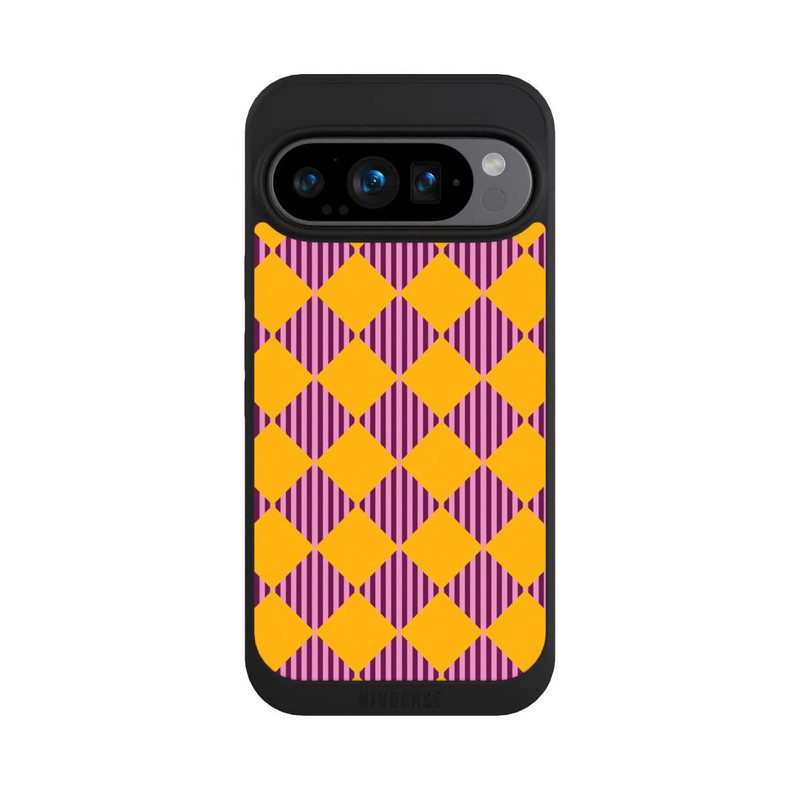 Pixel 9 Pro NIVOpure Rauten Muster Gelb Rot