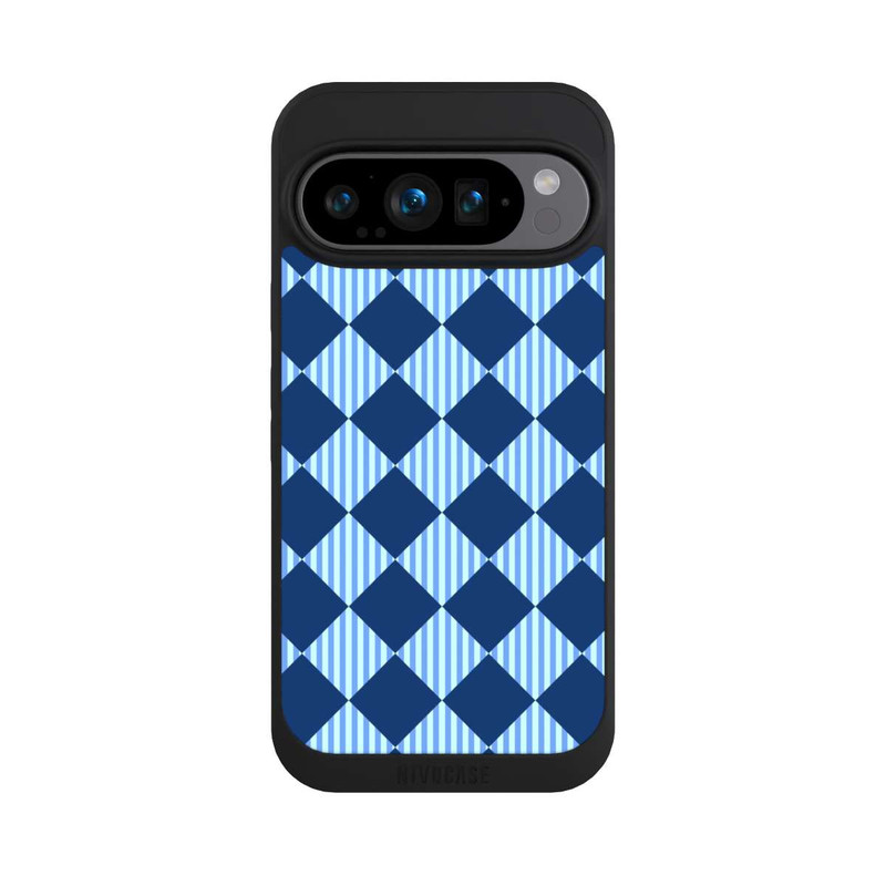 Pixel 9 Pro NIVOpure Rauten Muster Blau