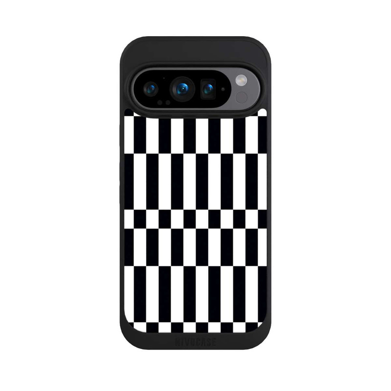 Pixel 9 Pro NIVOpure Checked Abstract Bold Black and White Color Block