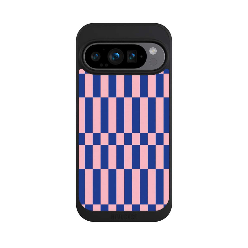 Pixel 9 Pro NIVOpure Checked Abstract Bold Electric Blue and Pink Color Block