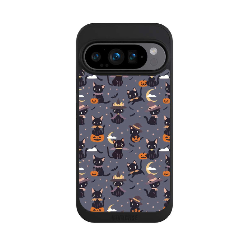 Pixel 9 Pro NIVOpure Cute Halloween Witch Cats and Pumpkins