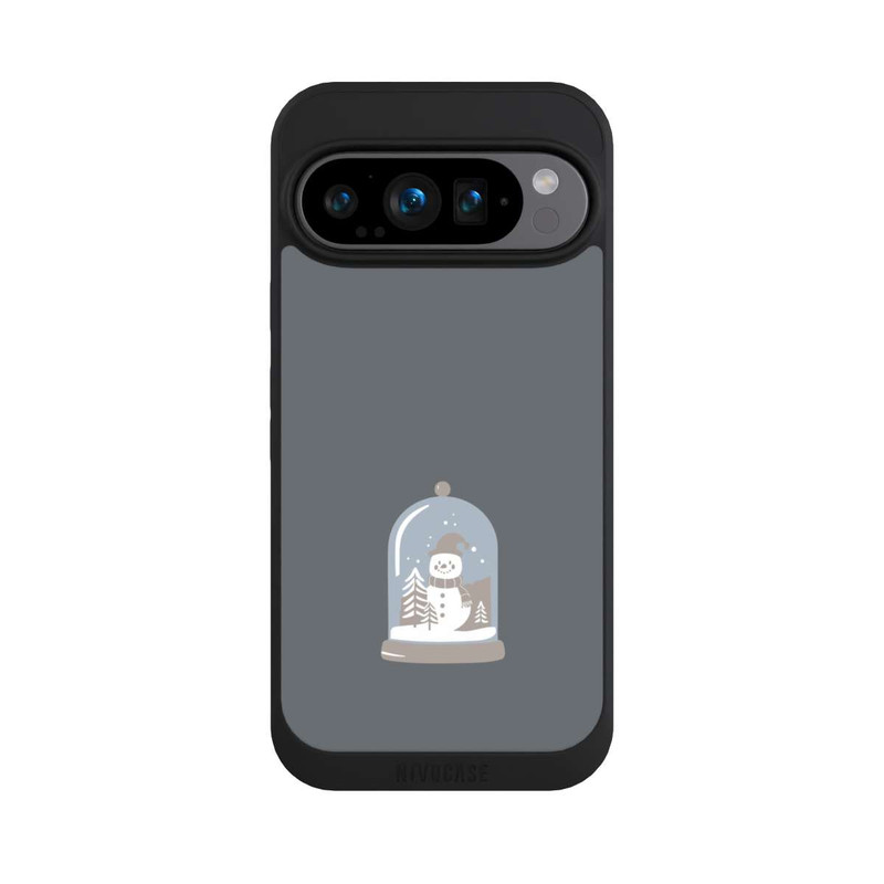 Pixel 9 Pro NIVOpure Minimalistische Schneekugel mit Schneemann