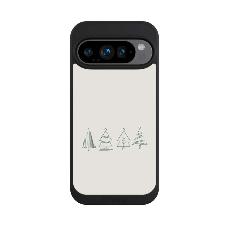 Pixel 9 Pro NIVOpure Weihnachtsbäume Line Art Minimalistisch