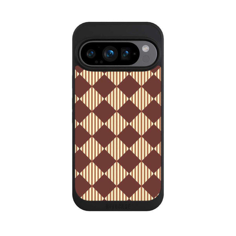 Pixel 9 Pro NIVOpure Rautenmuster Hellbraun