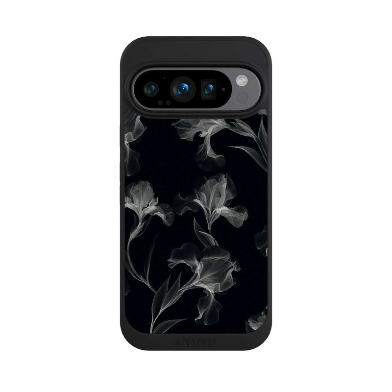 Pixel 9 Pro NIVOpure Blumen Schwarz-Weiß Röntgenaufnahme