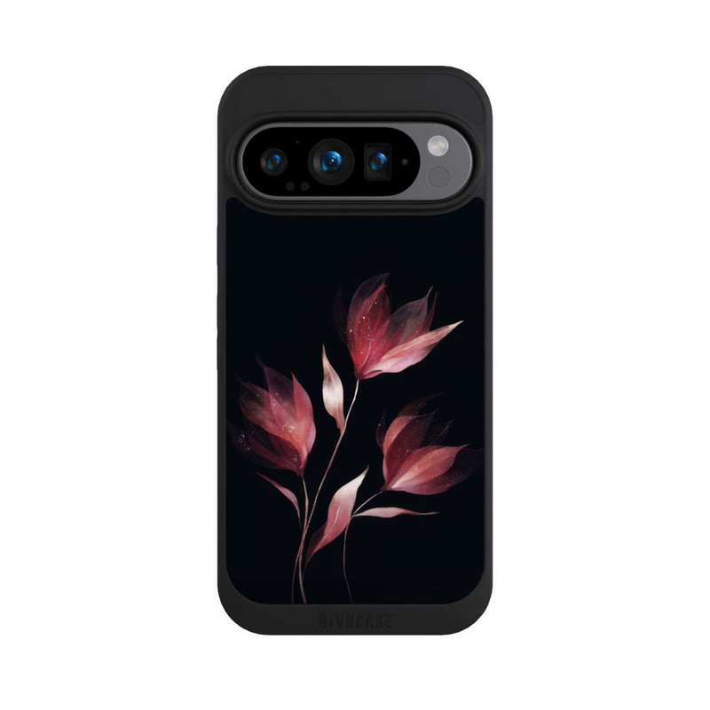 Pixel 9 Pro NIVOpure Burgunderrote Blume Negativ