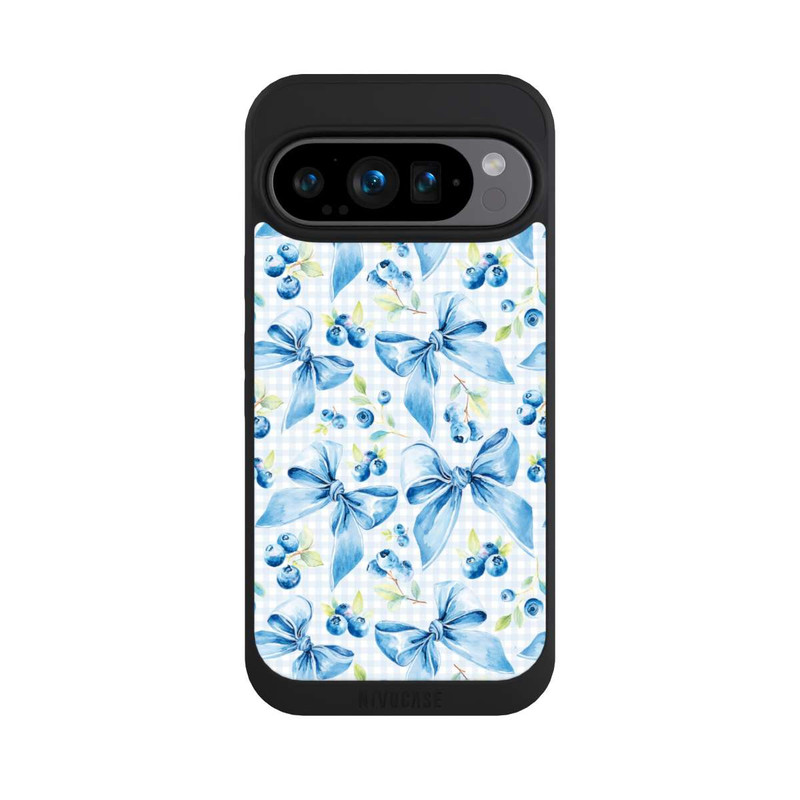Pixel 9 Pro NIVOpure Blaue Schleifen und Blaubeeren mit KI
